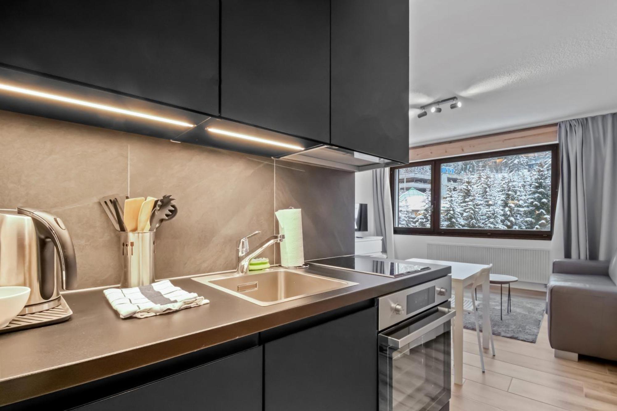 Studio Cosy Au Centre De Кран-Монтана Экстерьер фото